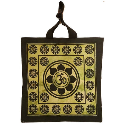 Aum Sanskrit Lotus Chakra Tie Dye Canvas Tote Shoulder Bag