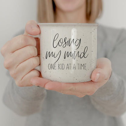 Funny Parent Coffee Mug 14.5oz Losing My Mind One Kid At A Time Ceramic