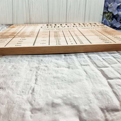 Bamboo Kitchen Conversion Board 12.75x10 Inch Measurement Countertop Decor Gift