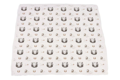 Bamboo Muslin Baby Blanket Lion Rhino Elephant Swaddle