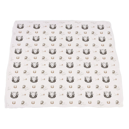Bamboo Muslin Baby Blanket Lion Rhino Elephant Swaddle