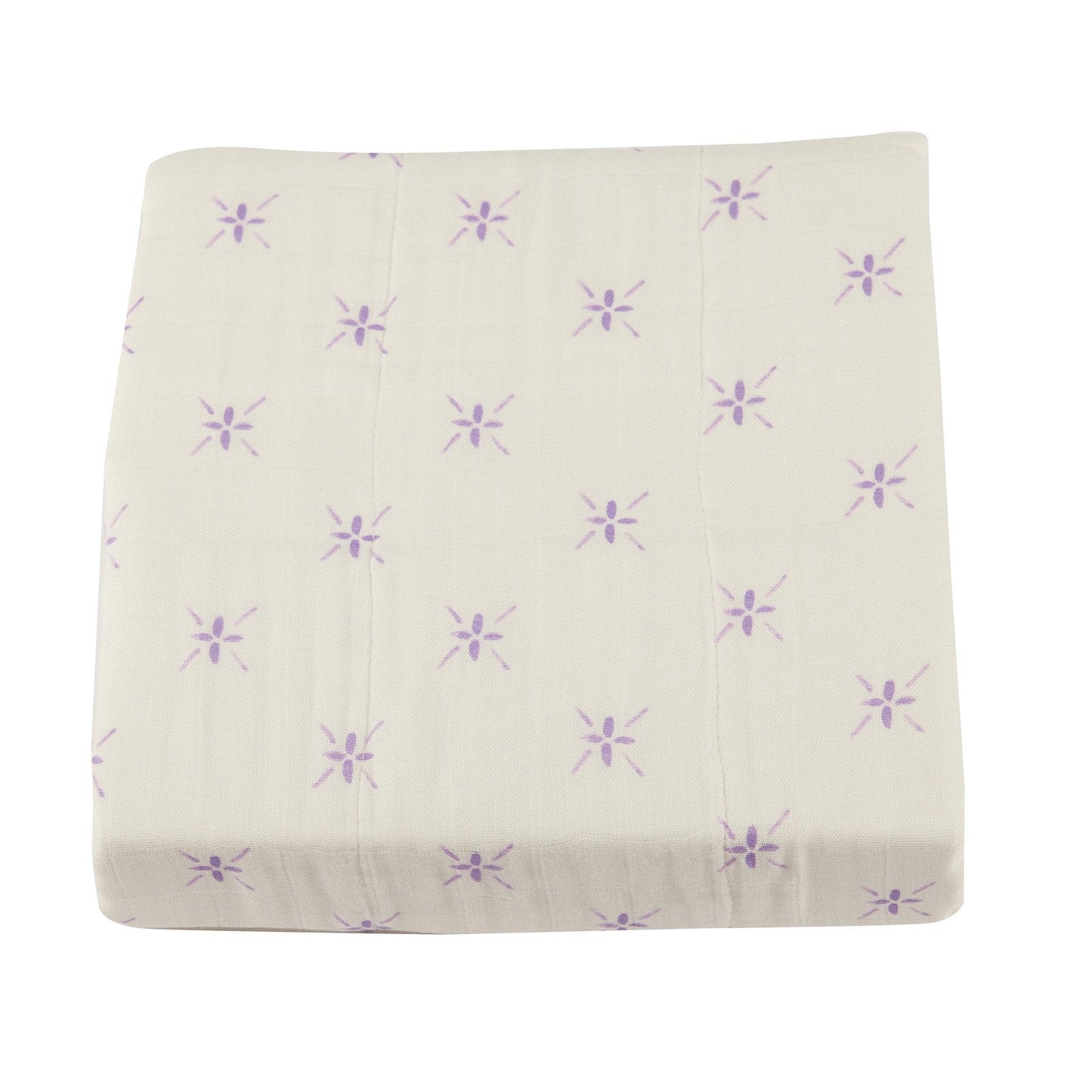 Bamboo Muslin Baby Blanket Watercolor Star 47x47 White
