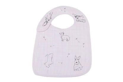 Bamboo Muslin Baby Snap Bibs 3 Pack Dandelion Print