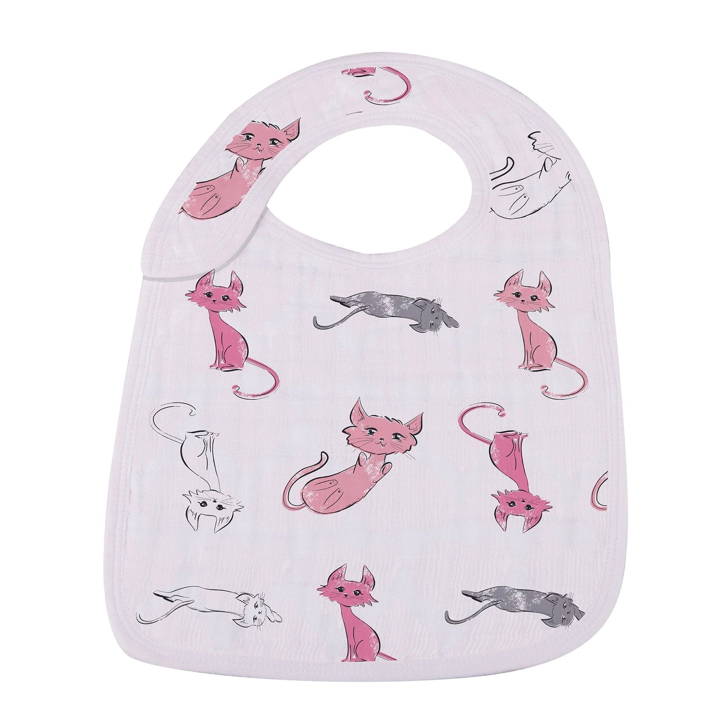 Bamboo Muslin Baby Snap Bibs 3 Pack Dandelion Print