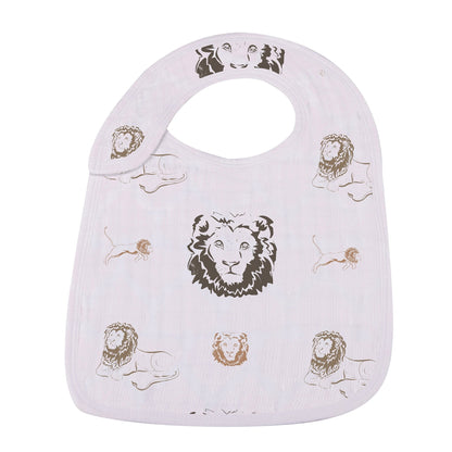 Bamboo Muslin Baby Snap Bibs 3 Pack Savannah Print Soft