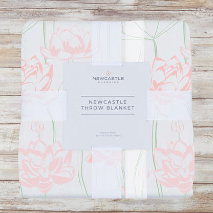 Bamboo Muslin Throw Blanket Water Lily Lightweight 50x70