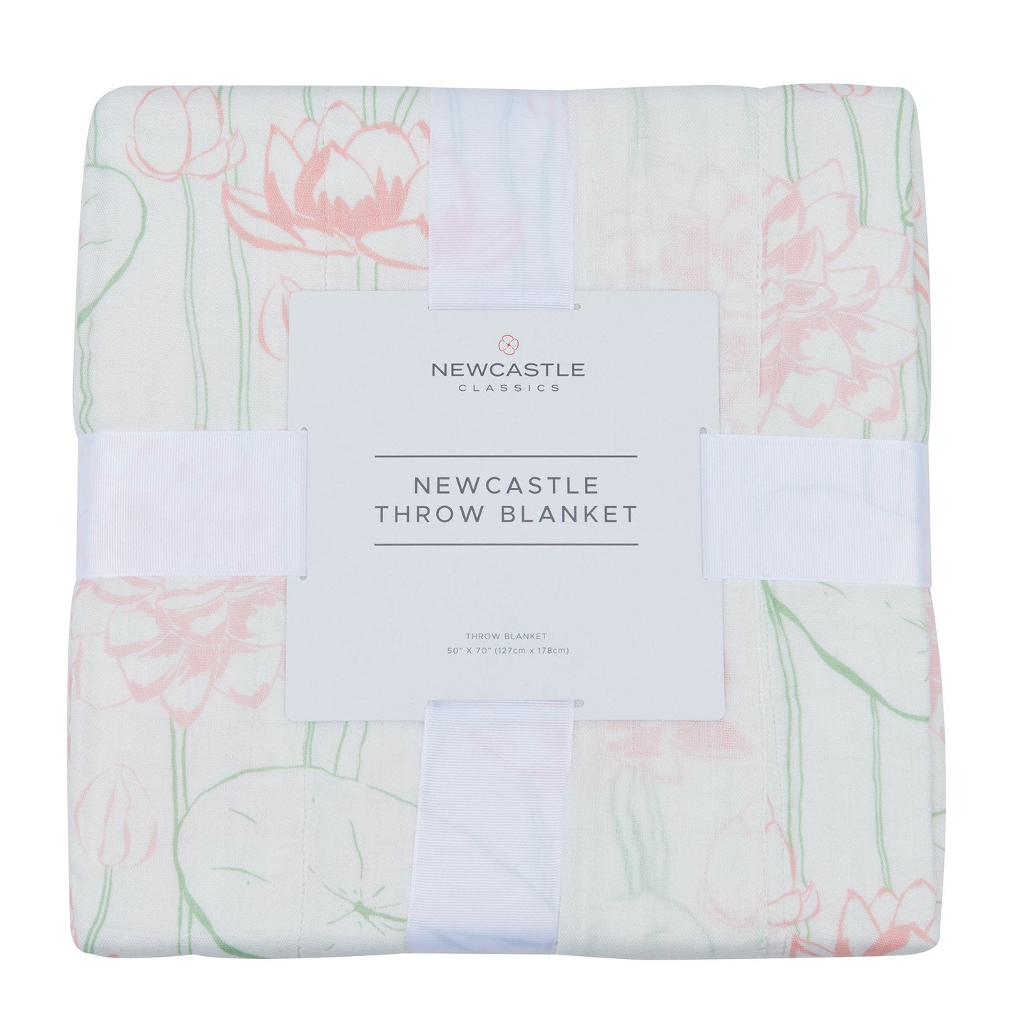 Bamboo Muslin Throw Blanket Water Lily Lightweight 50x70