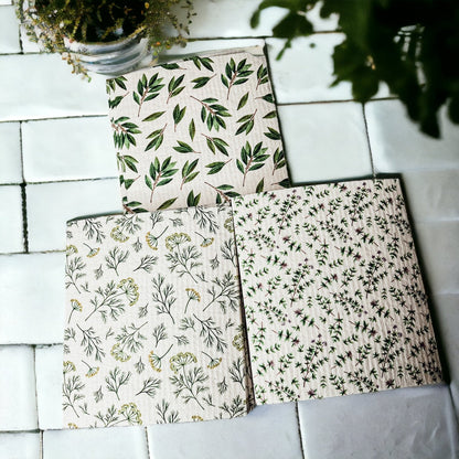 Biodegradable Kitchen Cloths 70% Cellulose 30% Cotton Eco-Friendly Reusable Set