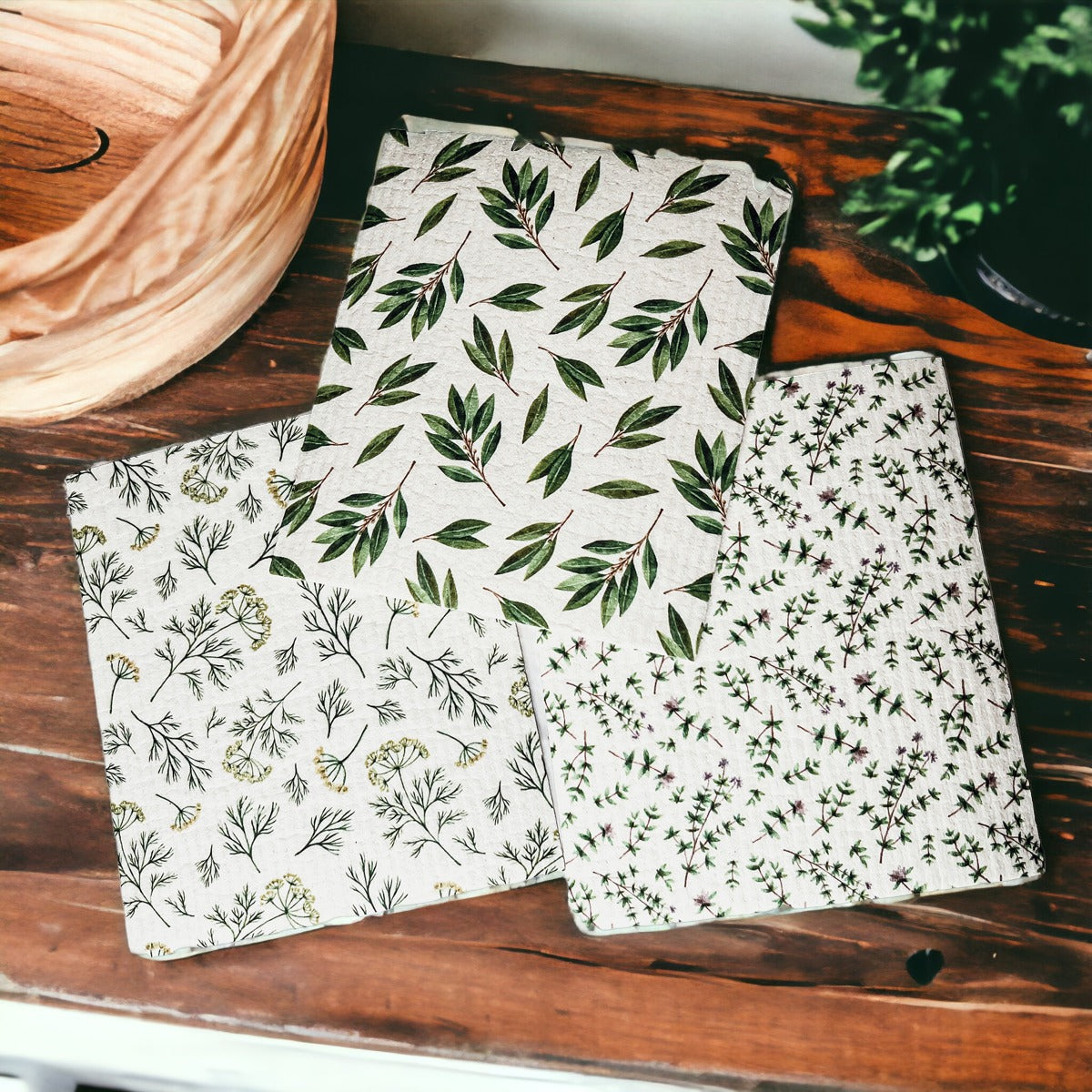Biodegradable Kitchen Cloths 70% Cellulose 30% Cotton Eco-Friendly Reusable Set