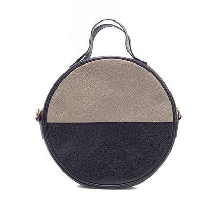 Black Moon Bag Crossbody Clutch Eco Leather Handwoven Cotton Retro Style