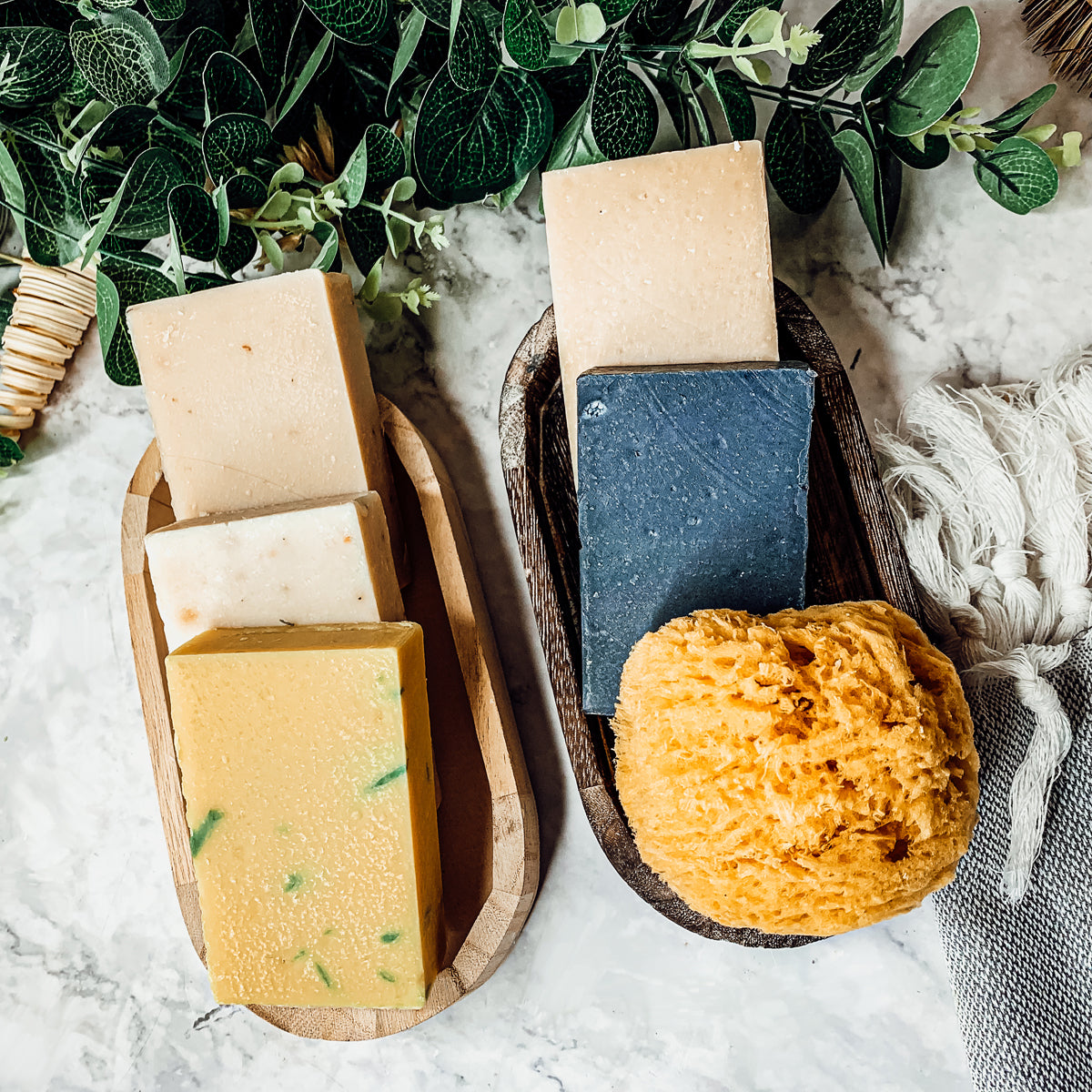 Black Soap Bar For Sensitive Skin - Unscented Natural Oils Gift For Him