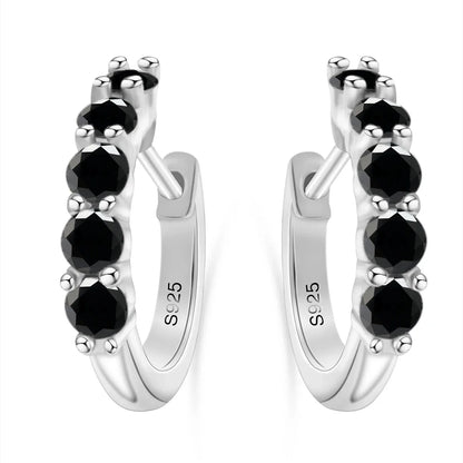 1ct D Color 3mm Moissanite Hoop Charm Earrings 925 Sterling Silver Women