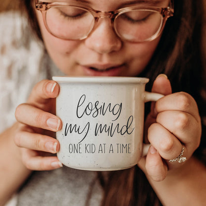 Funny Parent Coffee Mug 14.5oz Losing My Mind One Kid At A Time Ceramic