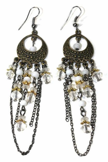 Boho Chandelier Earrings Long Dangle Beaded Tassel Style