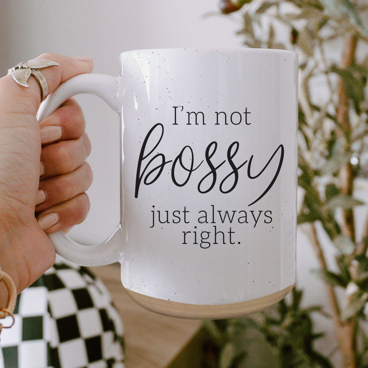 Funny 16oz Ceramic Mug I'm Not Bossy Just Always Right Coffee Gift