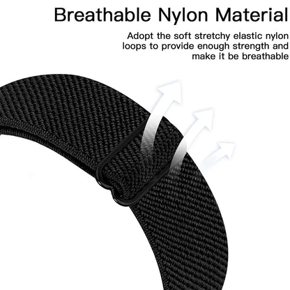 COROS Nylon Loop Watch Band - Elastic Strap Unisex with Metal Button Clasp