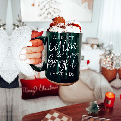 Christmas Ceramic Coffee Mug Double-Sided Snarky Holiday Gift Funny Santa Mug