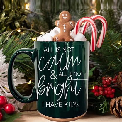 Christmas Ceramic Coffee Mug Double-Sided Snarky Holiday Gift Funny Santa Mug