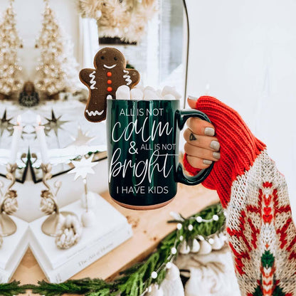 Christmas Ceramic Coffee Mug Double-Sided Snarky Holiday Gift Funny Santa Mug