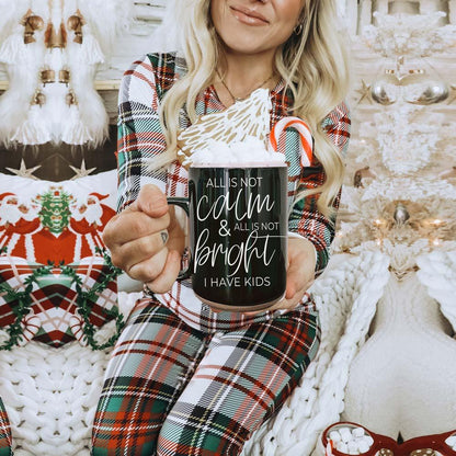 Christmas Ceramic Coffee Mug Double-Sided Snarky Holiday Gift Funny Santa Mug
