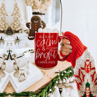 Christmas Ceramic Coffee Mug Double-Sided Snarky Holiday Gift Funny Santa Mug