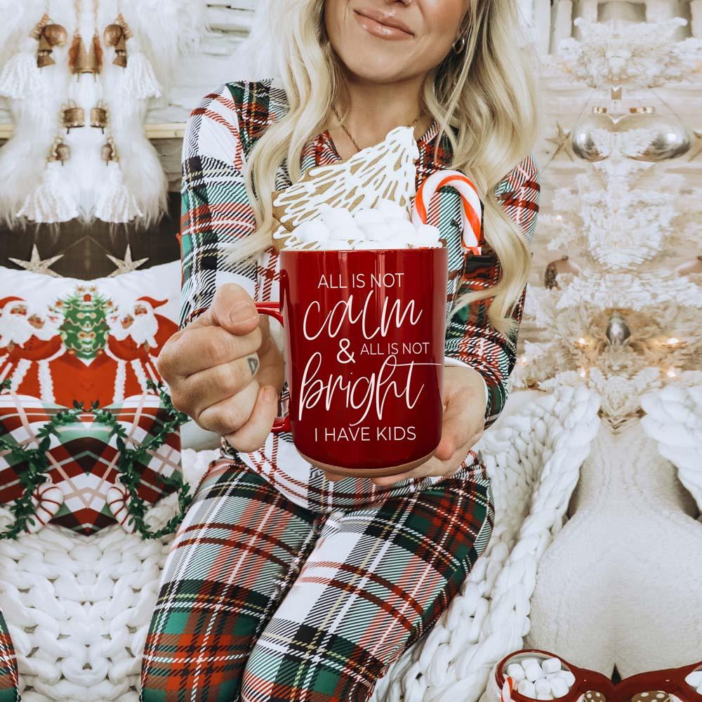 Christmas Ceramic Coffee Mug Double-Sided Snarky Holiday Gift Funny Santa Mug