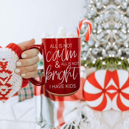 Christmas Ceramic Coffee Mug Double-Sided Snarky Holiday Gift Funny Santa Mug