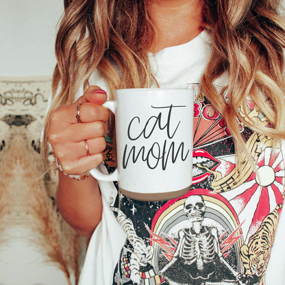 Cat Mom Mug 16oz Ceramic Coffee Cup Funny Cat Lover Gift Dishwasher Safe