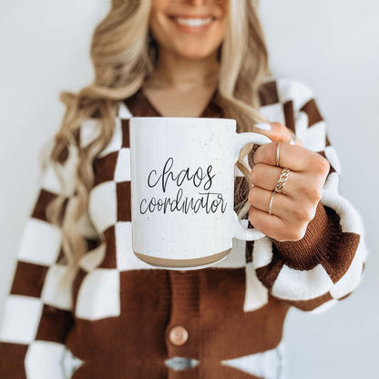 Chaos 16oz Ceramic Coffee Mug Funny Chaos Coordinator Mug For Busy Parents And Office