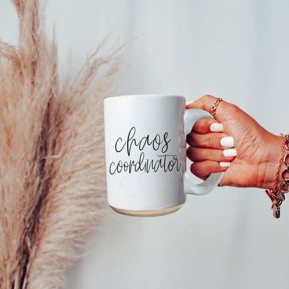 Chaos 16oz Ceramic Coffee Mug Funny Chaos Coordinator Mug For Busy Parents And Office