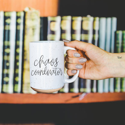 Chaos 16oz Ceramic Coffee Mug Funny Chaos Coordinator Mug For Busy Parents And Office