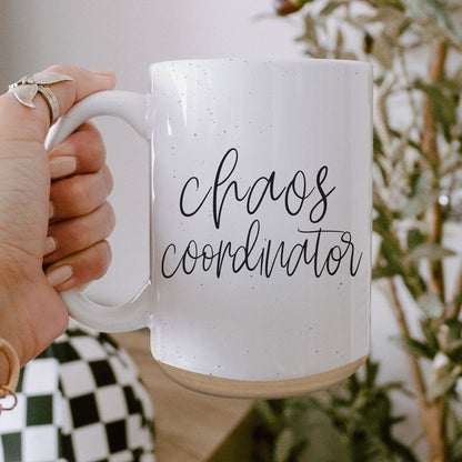 Chaos 16oz Ceramic Coffee Mug Funny Chaos Coordinator Mug For Busy Parents And Office
