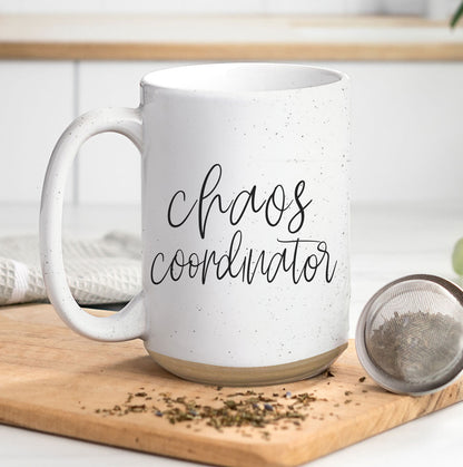 Chaos 16oz Ceramic Coffee Mug Funny Chaos Coordinator Mug For Busy Parents And Office
