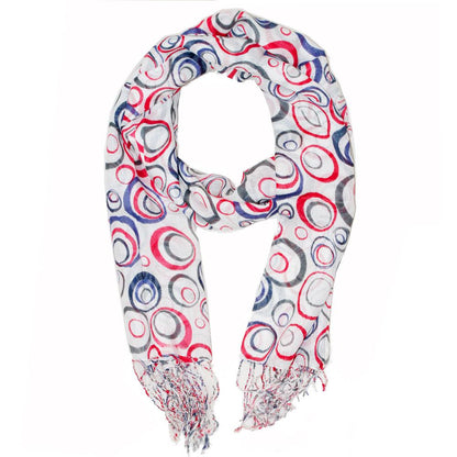 Circular Projection Art Scarf Lightweight Fashion Wrap