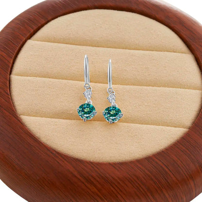 Moissanite Earrings 925 Sterling Silver White Gold Plated Hypoallergenic Studs