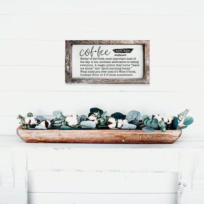 Coffee Definition Wooden Sign For Coffee Bar Decor Rustic Kitchen Wall Art Scientific Humor