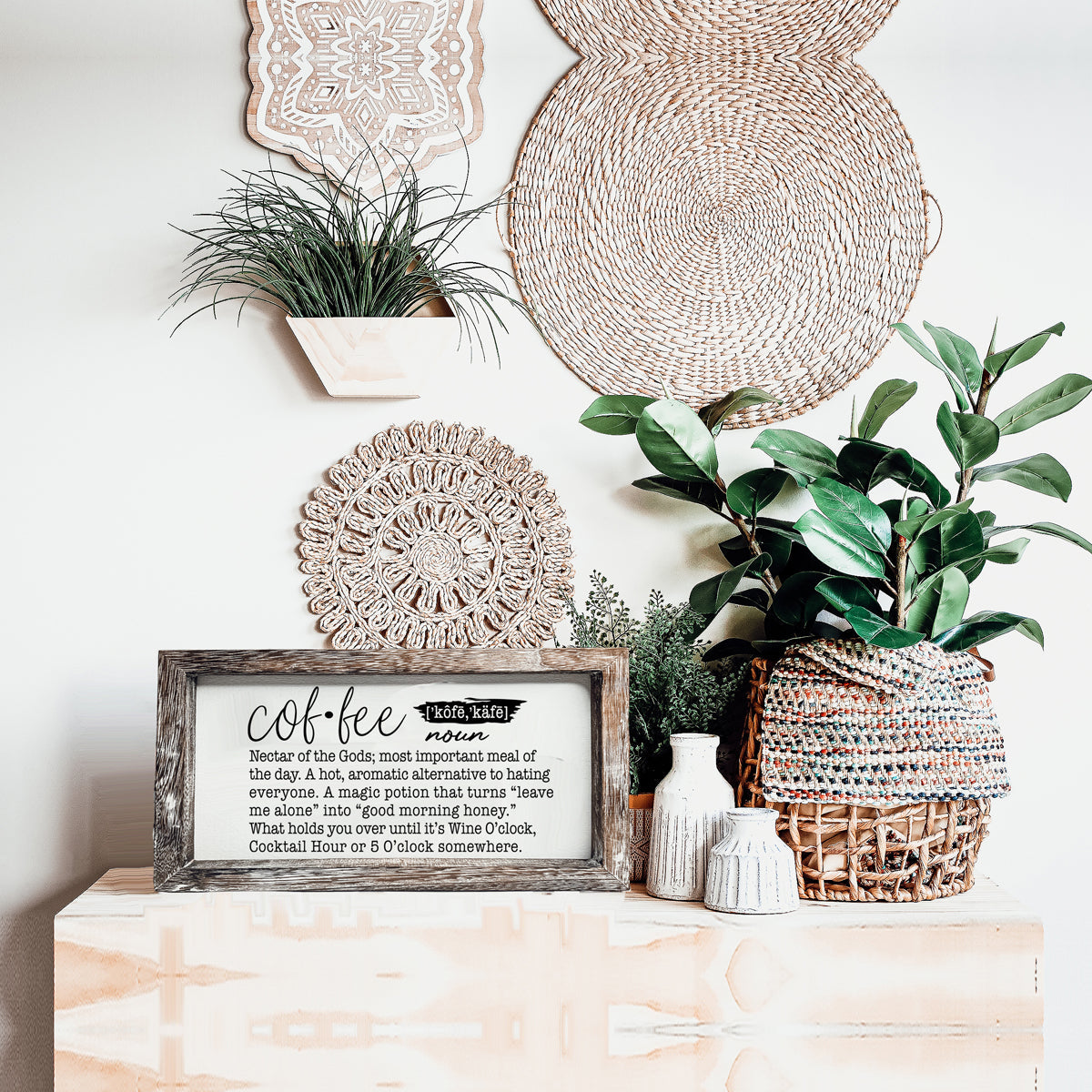Coffee Definition Wooden Sign For Coffee Bar Decor Rustic Kitchen Wall Art Scientific Humor