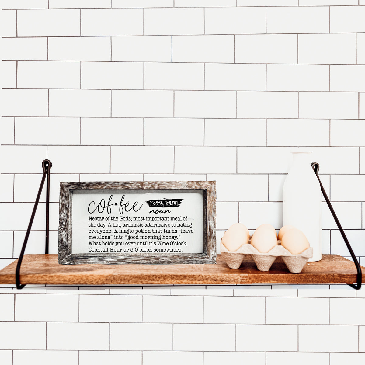 Coffee Definition Wooden Sign For Coffee Bar Decor Rustic Kitchen Wall Art Scientific Humor