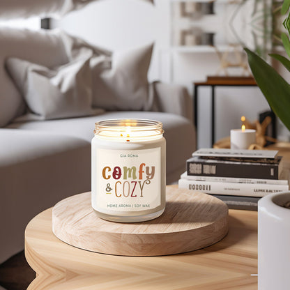 Pumpkin Spice Soy Candle 9oz Jar, Vanilla Whipped Cream Cinnamon