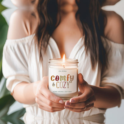 Pumpkin Spice Soy Candle 9oz Jar, Vanilla Whipped Cream Cinnamon