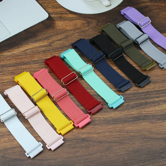 COROS Nylon Loop Watch Band - Elastic Strap Unisex with Metal Button Clasp