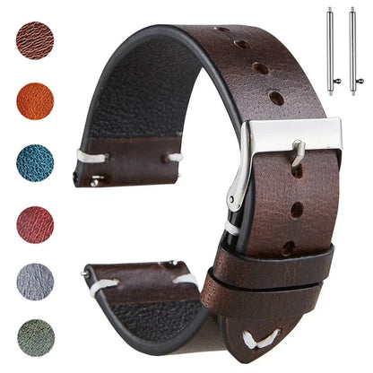 COROS Smartwatch Leather Band Quick Release Retro Oil Wax Calfskin