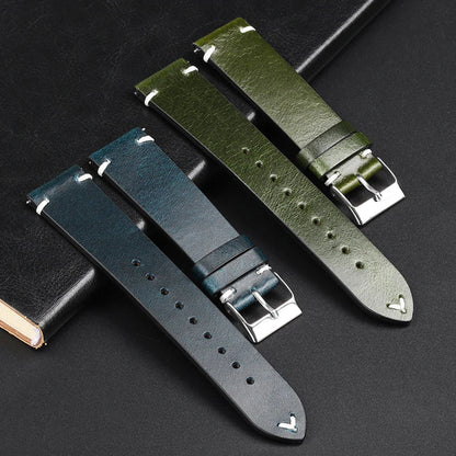 COROS Smartwatch Leather Band Quick Release Retro Oil Wax Calfskin