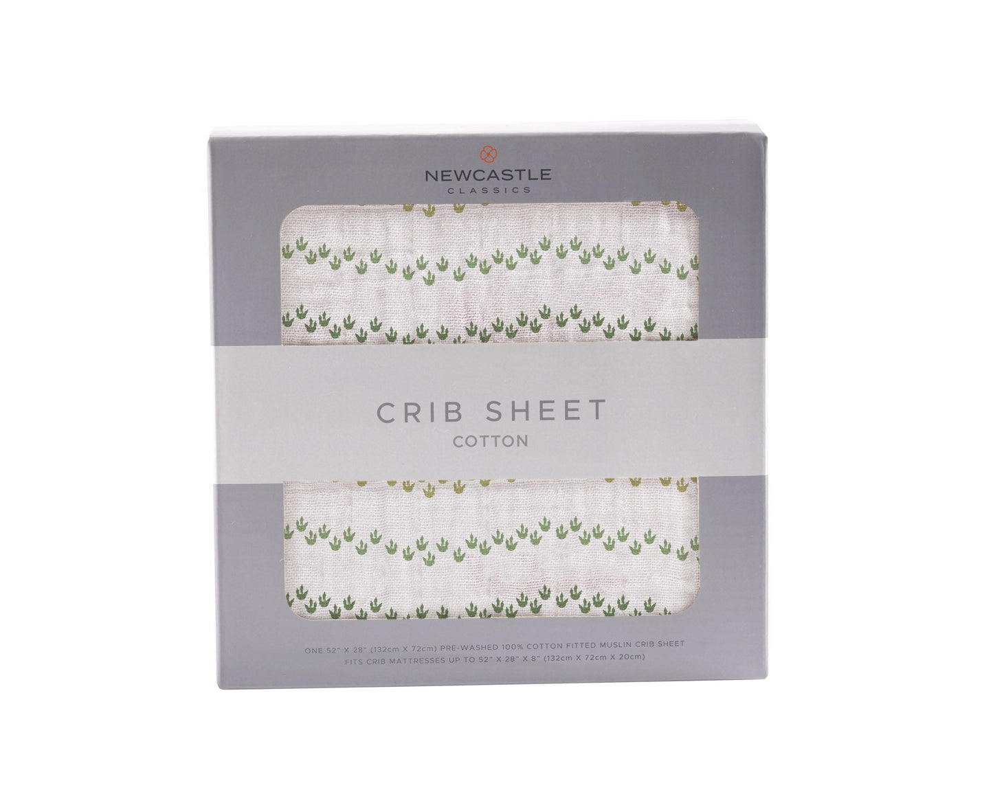 Cotton Muslin Crib Sheet Dino Feet Baby Fitted Sheet