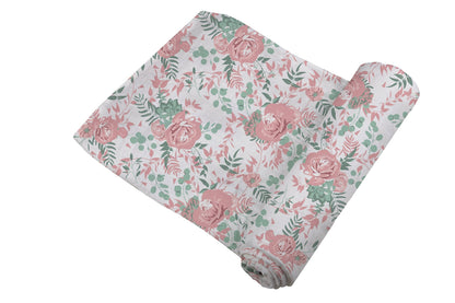 Cotton Muslin Swaddle Blanket 47 Inch Desert Rose Print