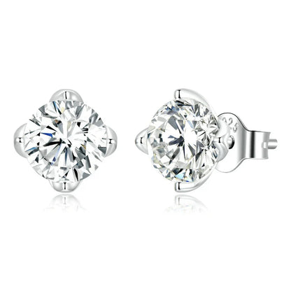 D Color VVS1 1ct Moissanite Stud Earrings 925 Sterling Silver Wedding Gift