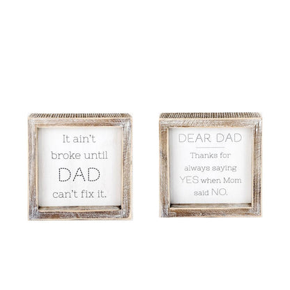 Dad Said Yes Double Sided 6 Inch Wooden Framed Sign Wedding Proposal Photo Prop Keepsake