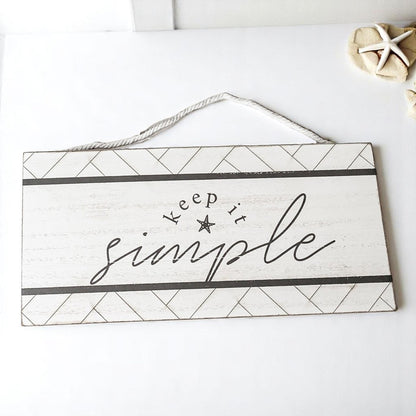 Keep It Simple Summer Sign 11x5 Wooden Beach Wall Decor Modern Coastal