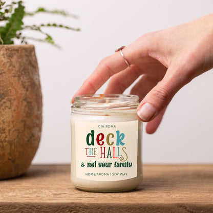 Deck The Halls Holiday Candle 9oz Clove Cinnamon Berry Plum Fir 50hr Burn