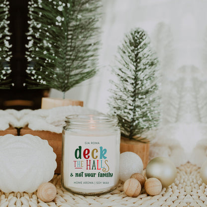 Deck The Halls Holiday Candle 9oz Clove Cinnamon Berry Plum Fir 50hr Burn